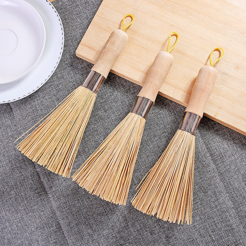 Bamboo small brush brush pot artifact cleaning brush Kitchen brush non-stick oil washing pot brush dish brush pot brush