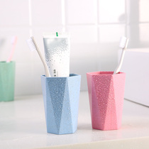 Creative cute geometric rhomboid toothbrushing cup gargling cup drinking water cups Home lovers toothbrush cups washing cup teeth