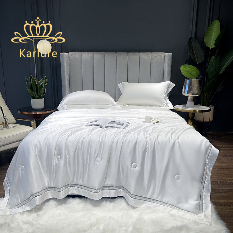 Karlure double sided 100 heather summer cool quilted by bed hat four pieces of water washable ice silk air conditioning quilt thin summer quilt