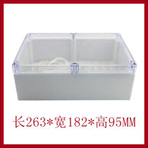 F6T:263*182*95 transparent plastic waterproof box indoor and outdoor monitoring waterproof box junction box power box