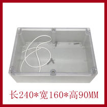 F21-T:240*160*90 transparent earless waterproof box indoor and outdoor monitoring waterproof box transparent terminal box