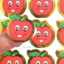 Childrens reward stickers cartoon paste kindergarten praise sticker baby five-pointed star little red flower smiling face apple
