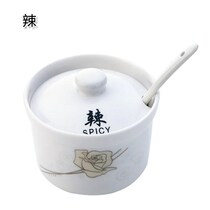 Eurostyle Seasoned Combinations Chili Sauce Box Sauce Vinegar Pot Ceramic Jars Oil Splasher Sauce Bottle New Pint With Lid Spoon