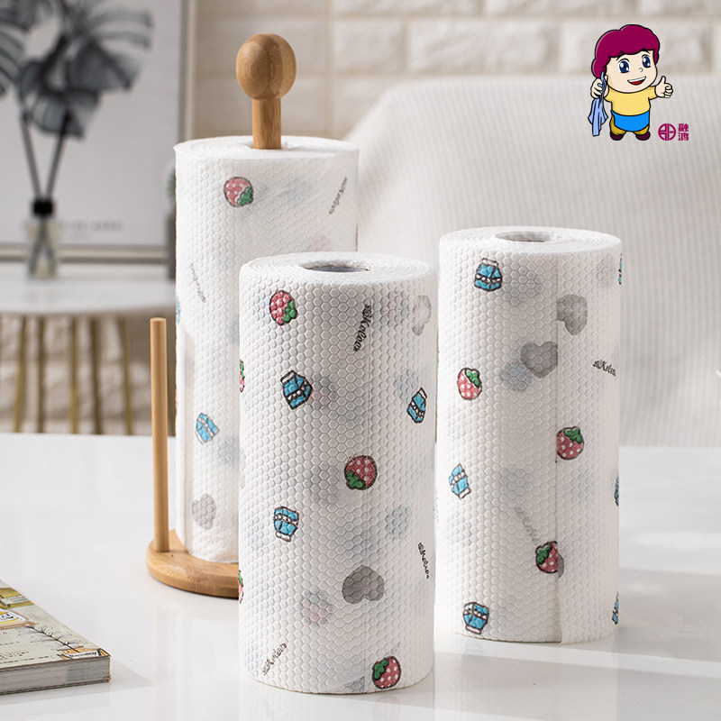 Sloth rag dishwashing cloth dry and wet double-purpose kitchen paper towels disposable thickened housework cleaning unwoven cloth towels to be free