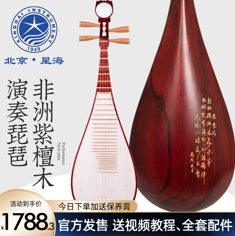 Starfish Pipa Musical Instrument African Purple Sandalwood Adult Pipa Harmonica Professional test for pipa pipa 8912-2