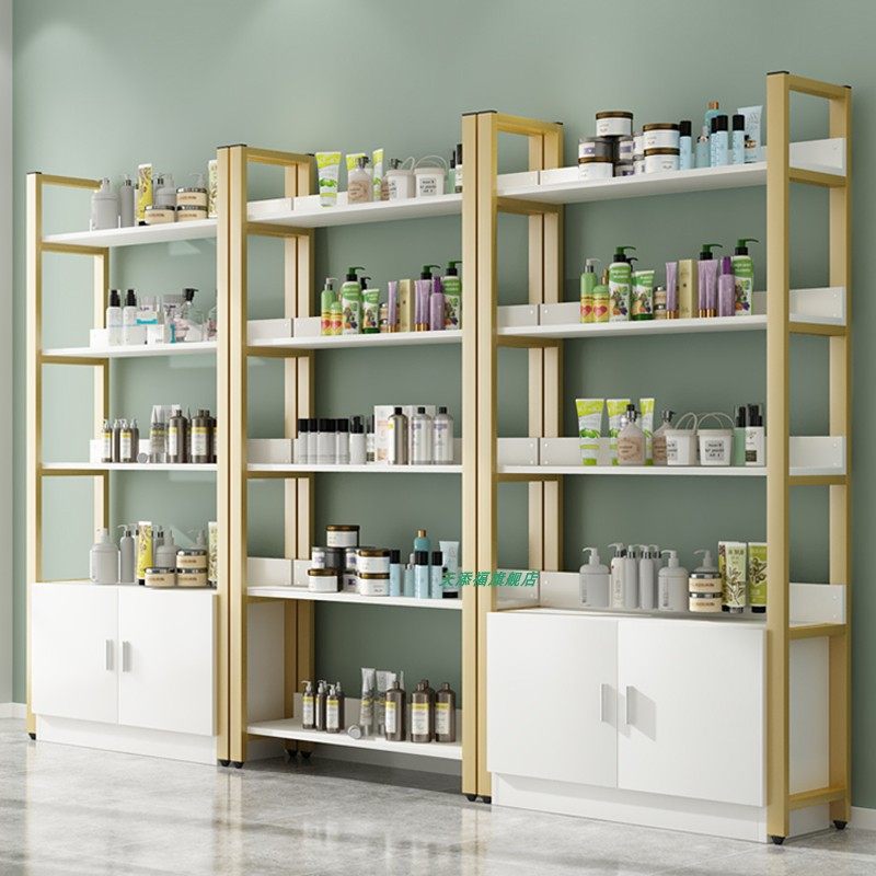 Beauty salon display cabinet nail polish manicure cabinet floor cosmetics island cabinet product shelf display stand showcase