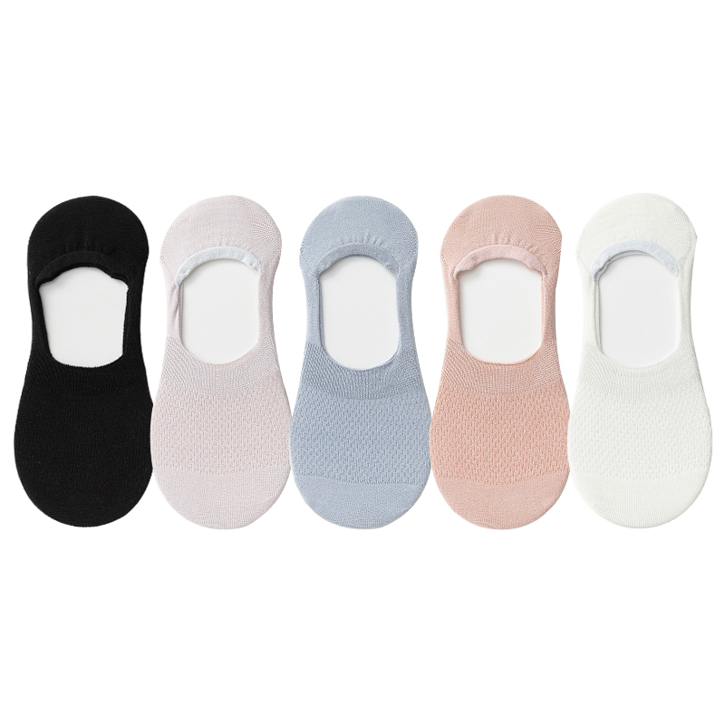 Giường Socks Thuyền Socks Lady Shallow vô hình Summer Thin Summer Breathable Silicone Chống Trượt Dont Drop Với ngắn Socks