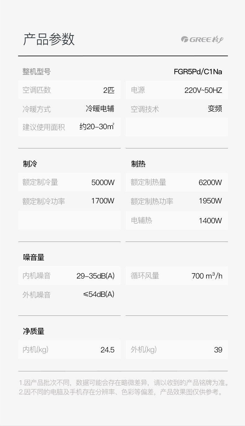 烟台格力变频风管机2匹变频冷暖一拖一FGR5Pd/C1Na
