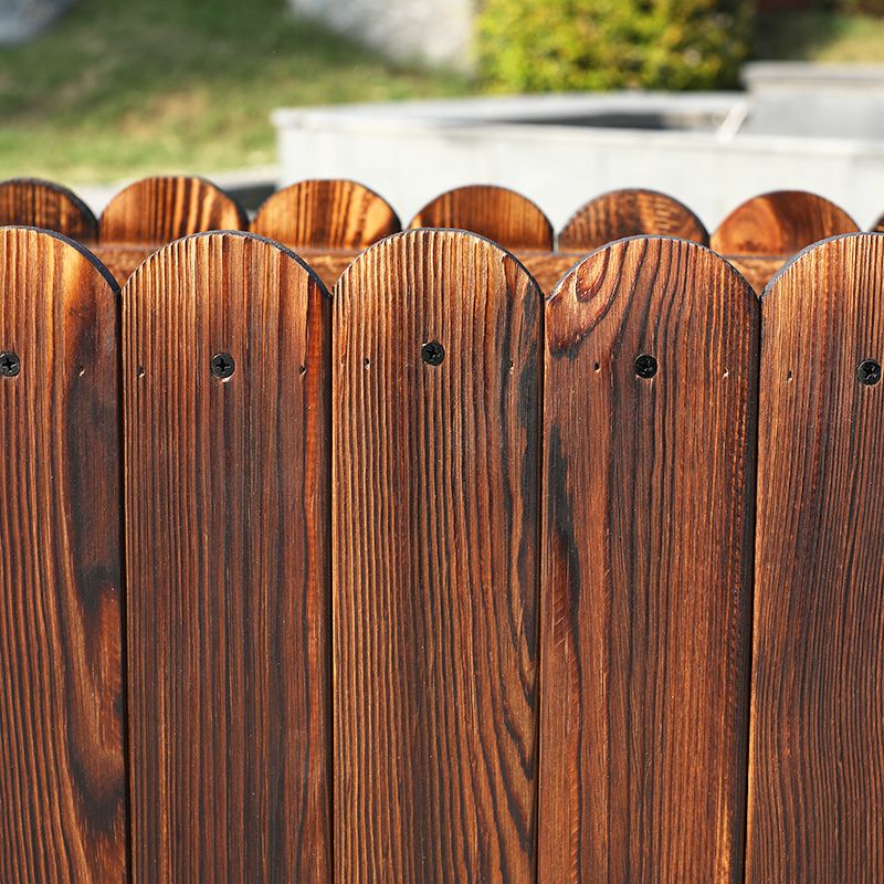 Carbonated Wood Balcony Species Vegetable Basin Embalming Wood Flower Case Rectangular Planting Case Outdoor Extra-large Solid Wood Flower Groove Wood Flower Pot