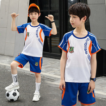 Boys summer short-sleeved suit 2021 new Western style childrens sports big boy boys summer handsome Korean version of the tide