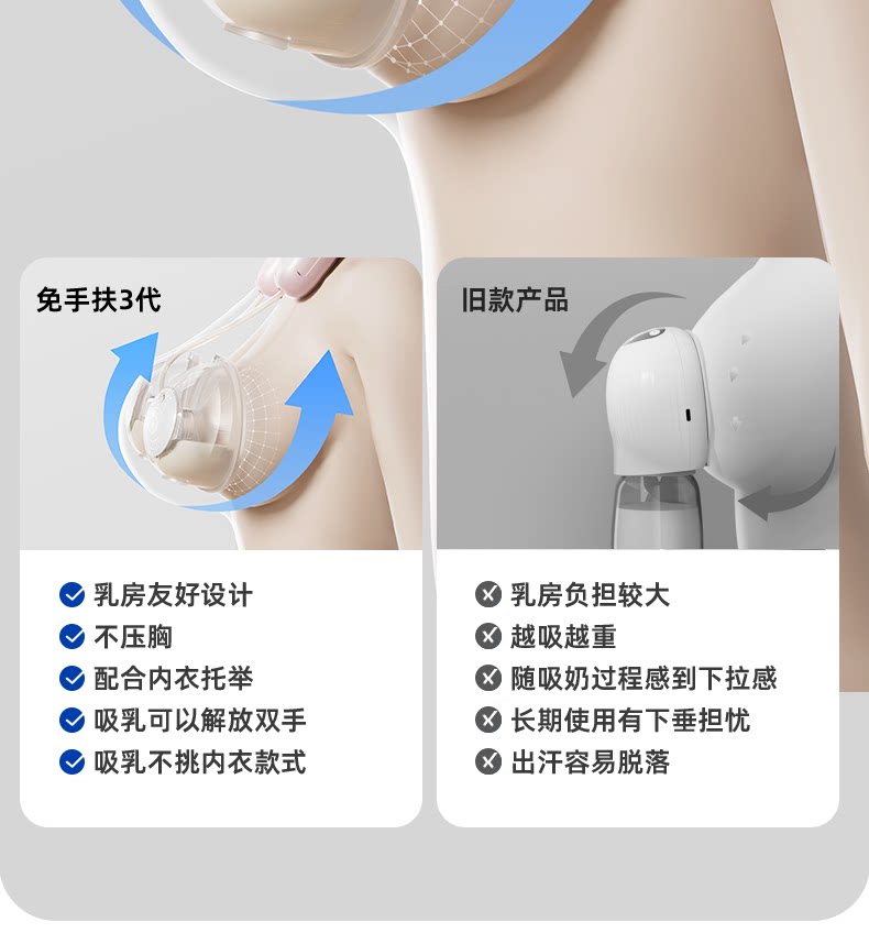 bebebao比比暴免手扶双边电动吸奶器全自动单边便携挤集奶器挂脖 — 9