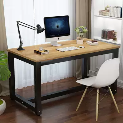 Reinforced steel wood computer desk desktop table extended double simple modern home economy e-sports bedroom office desk