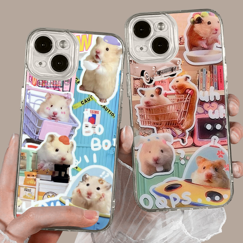 Suitable for Apple 15 Pro Max Phone Case, iPhone 12 Mini Cute, XS Super Cute, Xr Hamster, X Transparent, 11 Dopamine, 13 Couple, 14 Set, 7P Trendy Internet Celebrity Mouse, 8 Plus Mouse New Model