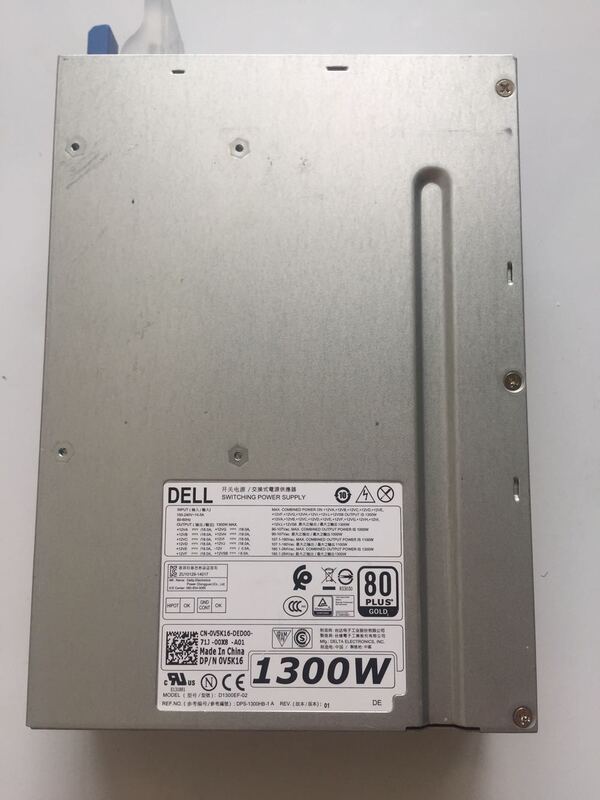 Dell T5810,T7810,T79101300W Workstation Power Supply,T31Jm,D1300Ef-02 Vk516