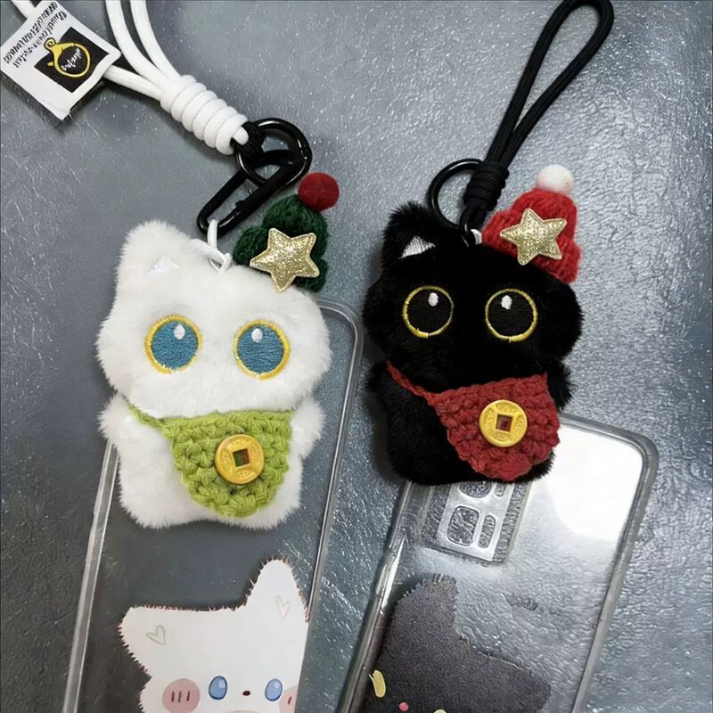 New Kitten Pendant New Year's Fortune-Attracting Money Bag Cat Cute Plush Doll Keychain Toy Couple Gift New Kitten Pendant New Year's Fortune-Attracting Money Bag Cat Cute Plush Doll Keychain Toy Couple Gift