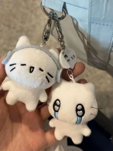 Милые наушники, мультяшная плюшевая кукла, украшение на сумку, подарок на день рождения