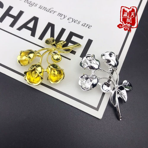 藏月阁 Металлические трехмерные аксессуары ручной работы, ручка, китайская шпилька, ханьфу, аксессуар, в цветочек, «сделай сам», косплей