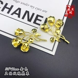 藏月阁 Металлические трехмерные аксессуары ручной работы, ручка, китайская шпилька, ханьфу, аксессуар, в цветочек, «сделай сам», косплей