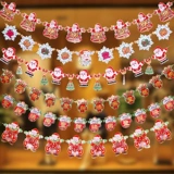 Рождественские декоративные украшения рождественские вытягивания цветочный флаг ланана подвесной ювелирные украшения подвесной кулон баннер торговый центр магазин детского сада