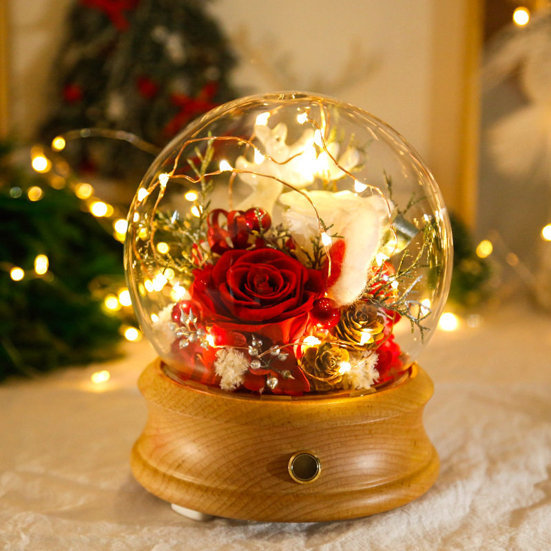 Christmas old man forever flower Music Box giant rose music box Bluetooth speaker audio birthday gift