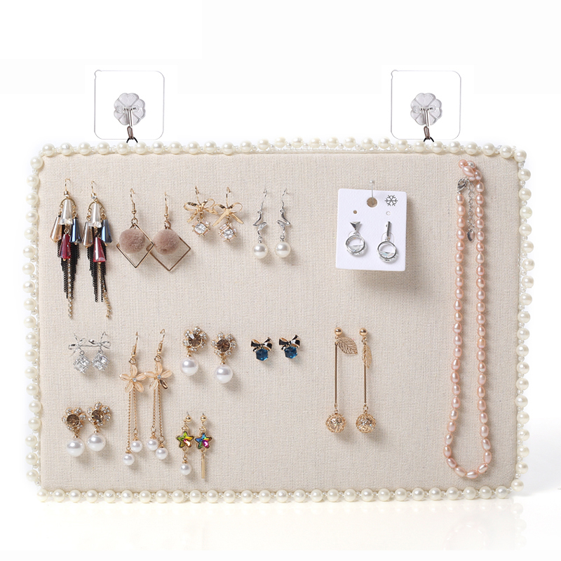 Pearl Photo Frame Earring Storage Rack Home Wall-Mounted Jewelry Rack Earring Display Board Necklace Display Rack Jewelry Shelf Pearl Photo Frame Earring Storage Rack Home Wall-Mounted Jewelry Rack Earring Display Board Necklace Display Rack Jewelry Shelf