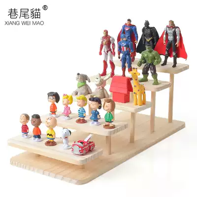 Alley cat solid wood glasses display rack jewelry frame glasses shop display props home placement doll storage layer shelf