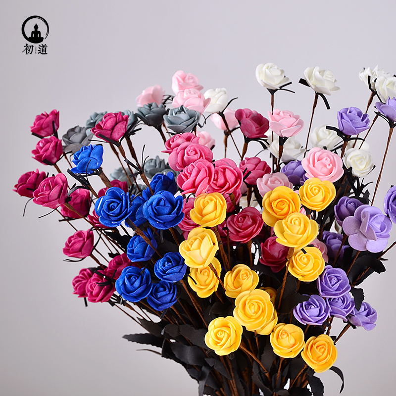 European furnishing articles simulation dry flower pot set decoration indoor table plastic artificial flowers sitting room tea table household decoration