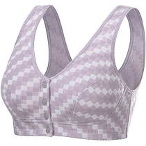 Middle-aged mothers underwear womens summer thin front-button bra middle-aged and elderly peoples no-wire vest-style cotton large size bra