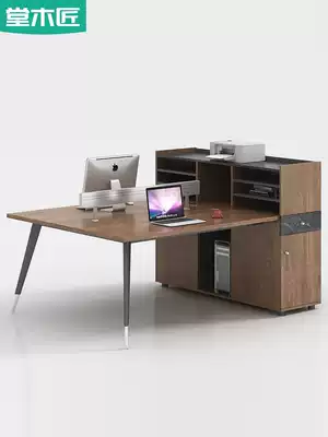 Desk double face-to-face four simple modern staff staff office table and chair combination card table