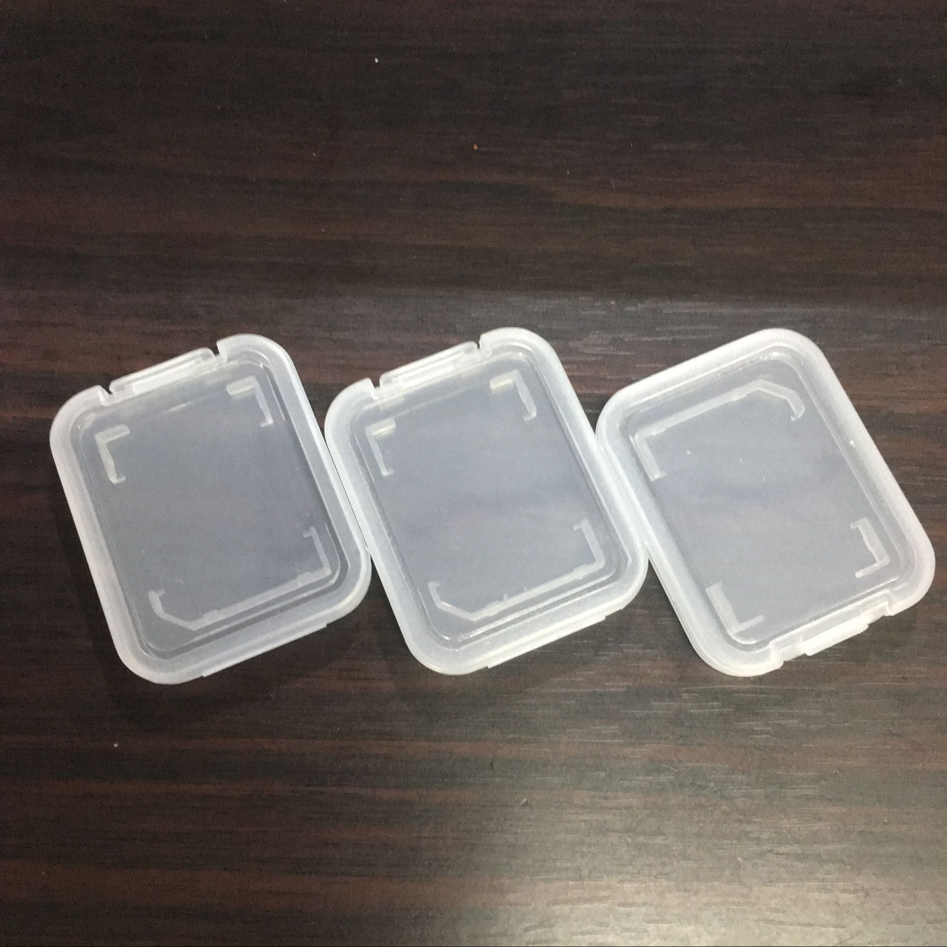 SD single card in thick and small white shell camera cutting sleeve containing small white case SD card memory card plastic protection transparent box
