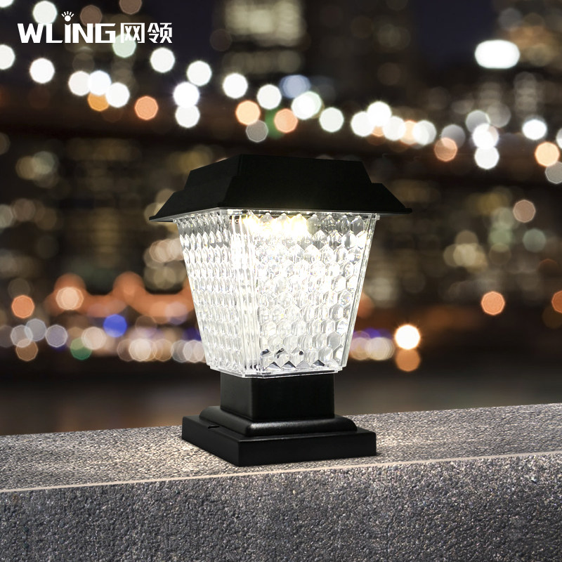 Wall Column Head Gate Lamp Solar Outdoor Courtyard Lamp Villa Garden Wall Headlights Yard Lighting Decorative Lights