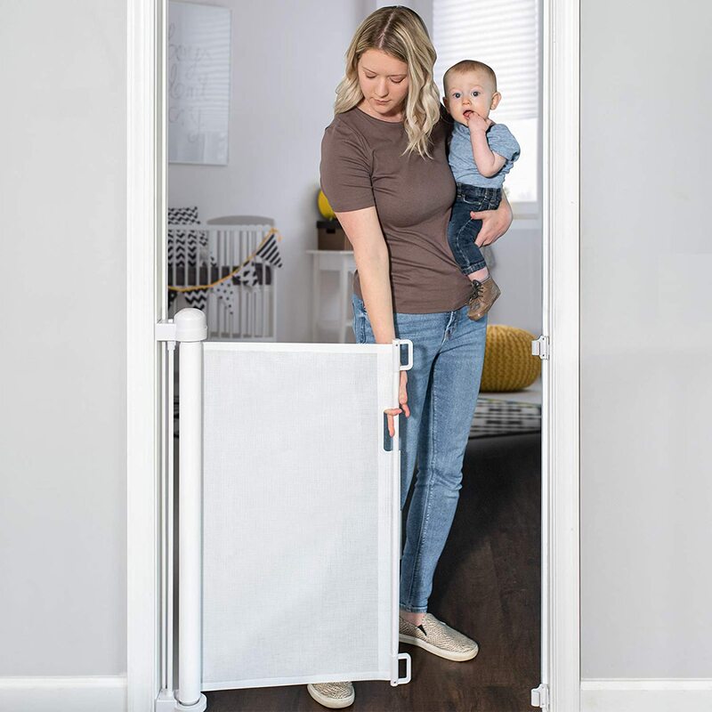 Pet Dog Isolation Gate, Retractable and Adjustable Safety Barrier, Indoor Stair Railing, Fence, Extended Corridor Enclosure