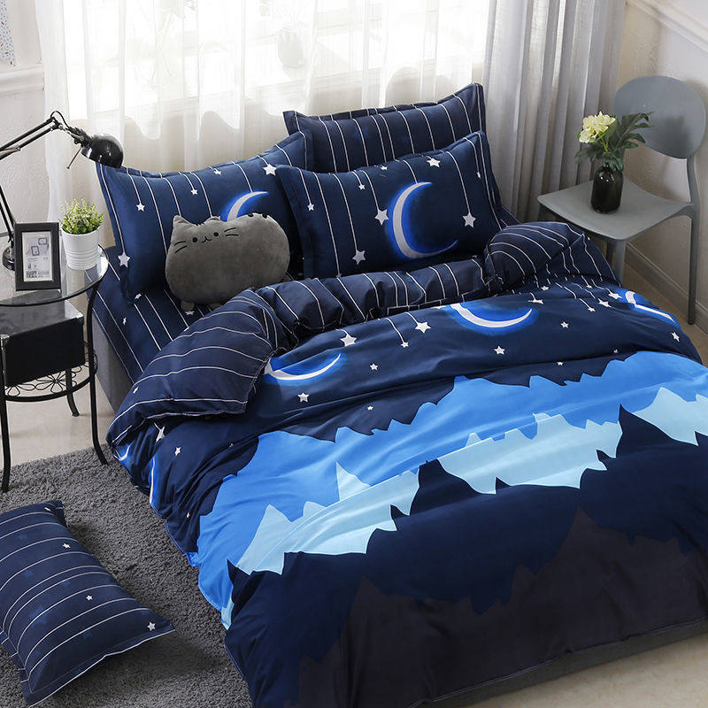 (Antarctic) ins bear four-piece bedding dormitory student bed sheet quilt cover single 4 three-piece set