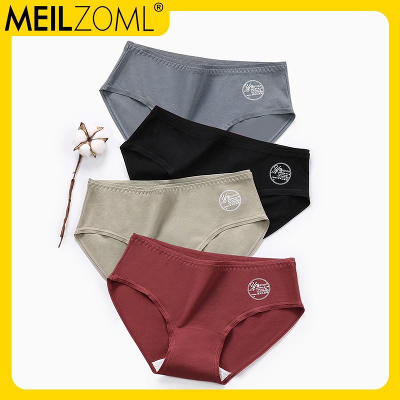 Lady Briefs Female antibacterial pure cotton crotch Waist Sexy Day Ensemble Without Marks for Breathable Adolescent Girls Raw Triangle Safety Pants