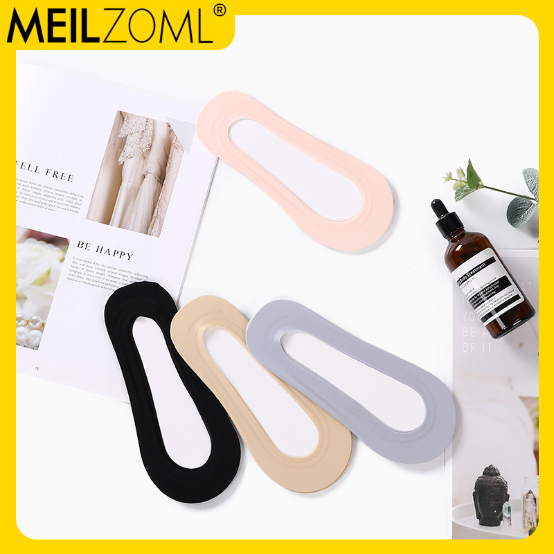 5 Double Summer Thin Ice Silk Stockings Socks Cotton Socks Silicone Anti Slip Invisible Socks Light Mouth Breathable sweat Sweat Invisible Socks