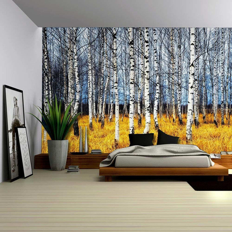 Dongbai ins forest wall decoration tapestry Nordic bedroom layout wall carpet hanging background cloth
