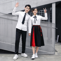 South Koreas junior high school student uniform class uniform autumn suit college style Japanese student uniform chorus performance uniform