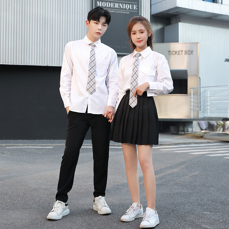 Class uniforms Summer Korean version Tide School Suit Korea Academy Wind Short Sleeve School Uniforms High School Students Class Uniform Skirt