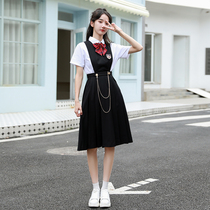 Campus graduation class suit suit high school students British Academy style suit junior jk shirt long skirt school uniform summer