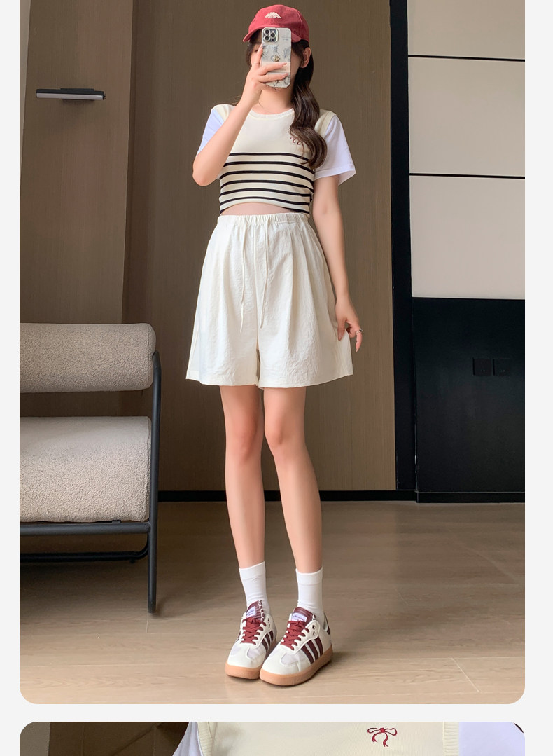 孕妇短裤夏季薄款外穿无托腹不勒肚子奶芙裤宽松休闲打底裤子夏装 — 25