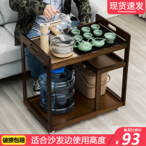 Mobile tea table Household small tea table Living room tea table Sofa side with wheels mini low tea car Kung Fu tea making tea