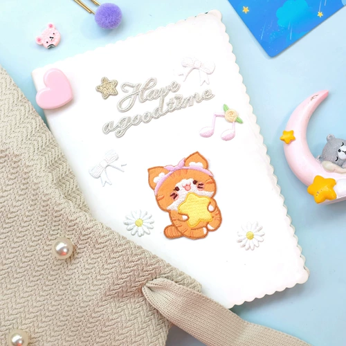 Самоклеющийся милый плюшевый кролик, обувь, кот, с вышивкой, «сделай сам»