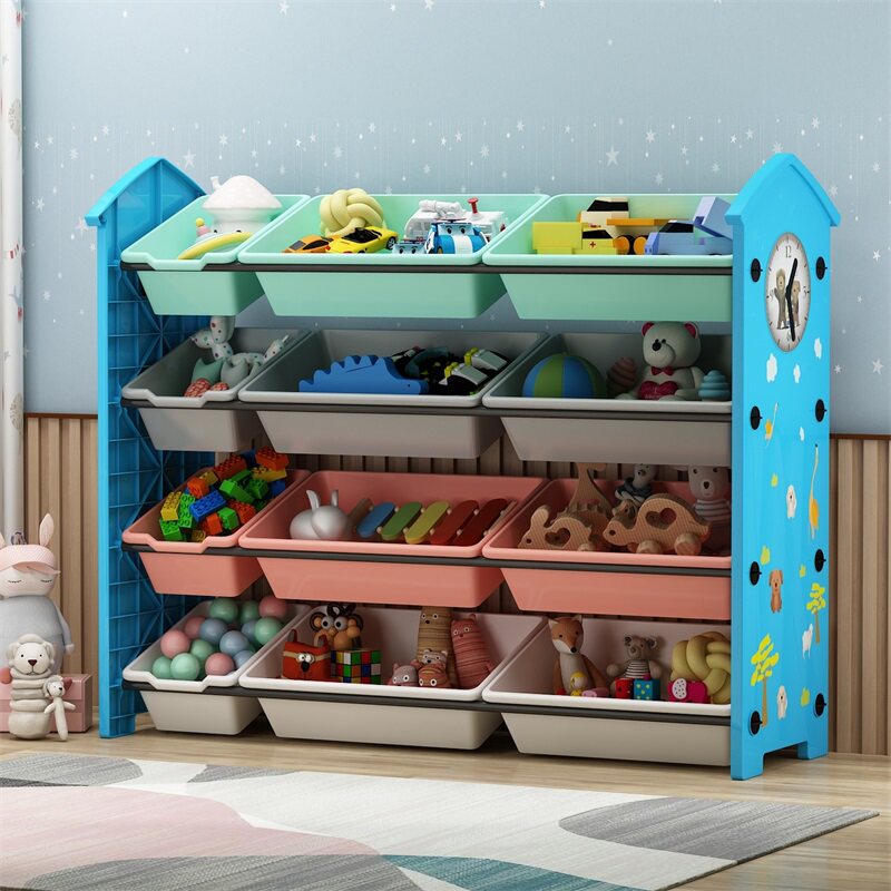 Children's toys hold rack multilayer shelf kindergarten baby bookshelf drawing shelf arranged artifacial locker