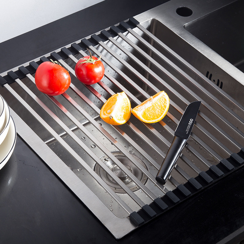 Asphalt frame sink bowl frame foldable dishwash dishwash dish dish collection rack kitchen shelf asphalt basket