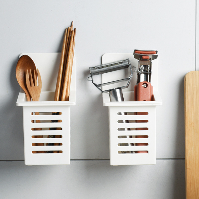 Chopsticks Wall-Hanging Cage Kitchen Accumulation Frame Household Chopsticks Basket and Spoon Chopsticks Recepting Water in the Case