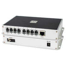 Fengqing 8-way telephone optical transceiver 1 2 4-way 100M Gigabit shared pure physical isolation network eight-port PCM voice to fiber optic transceiver automatic magnet hotline fax caller ID