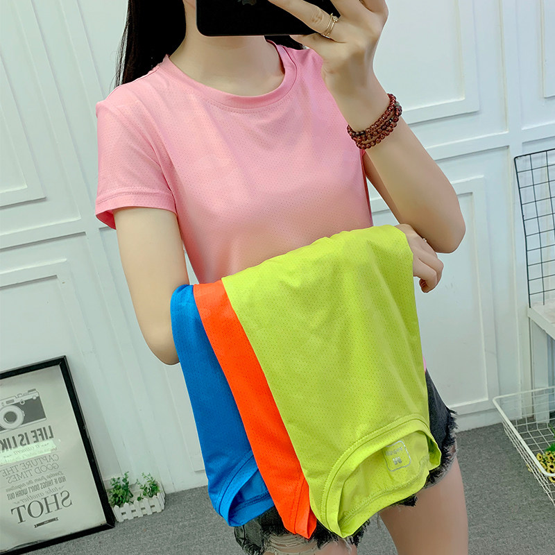 2022 Summer Men And Women Outdoor Short Sleeve Speed Dry Clothing Quick Dry Mesh Breathable Half Sleeve Round Collar T-shirt Running Sports T