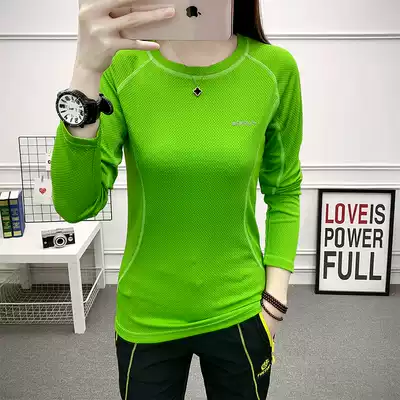 2021 spring women outdoor long sleeve quick-drying clothes fast-drying perspiration round neck breathable T-shirt running shirt Women
