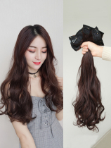 Combination of large wave long curl wig long hair no trace invisible replacement film female wig straight hair small hair film