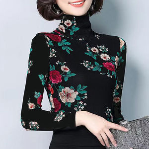 长袖打底衫女高领加绒保暖上衣